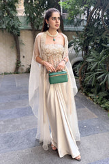 SHARNAMLI MEHRA IN OUR YARA CAPE SKIRT SET