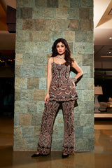 SHILPA SHETTY IN BLACK HEAVILY EMBELLISHED PEPLUM SET