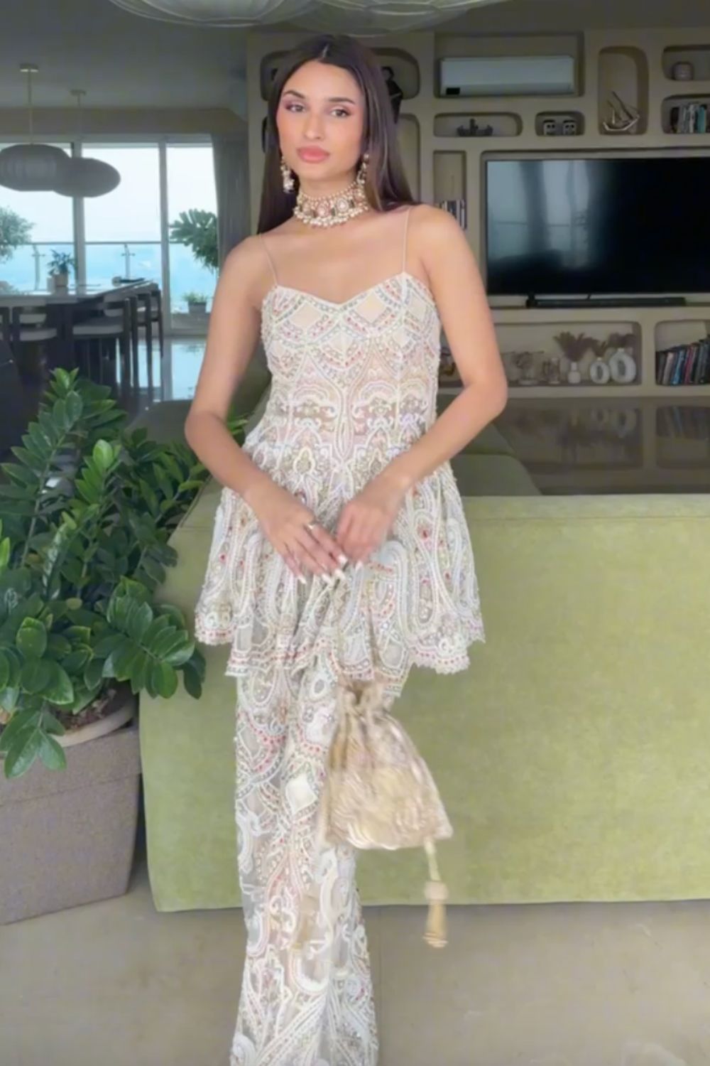 ALAVIAA JAFFREY IN NAAZ PEPLUM SET – Ridhima Bhasin