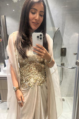 Evara Organza Cape Set