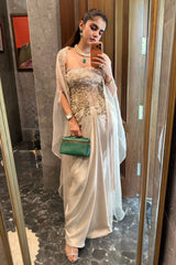 SHARNAMLI MEHRA IN OUR YARA CAPE SKIRT SET