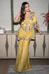 Amber Layered Sharara Set