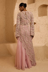 Net Alina Asymmetric Kurta Set