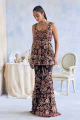 NAYRA PEPLUM SHARARA SET