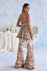 EVARA PEPLUM SHARARA SET