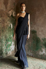 Black Orchid Saree Set