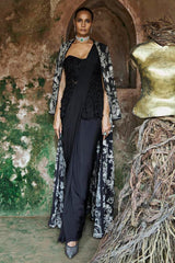 Black Orchid Saree Set