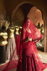 Crimson Rose Lehenga Set