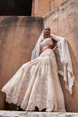Ivory Bloom Lehenga Set