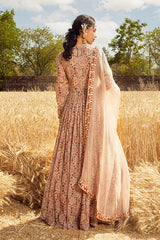 GREY PRINTED ANARKALI