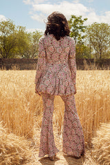 GREY PRINTED ANGRAKHA PEPLUM