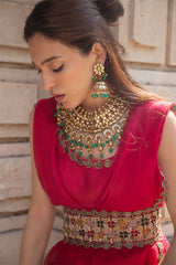 MAIA SEHNA IN NOMADIC FUCHSIA PRE-DRAPED SAREE