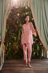 CANDY PINK EMBROIDERED KURTA SET