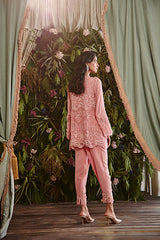 CANDY PINK EMBROIDERED KURTA SET