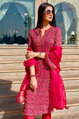 HANNA S KHAN IN NOMADIC FUCHSIA PRINTED KURTA SET
