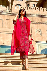 HANNA S KHAN IN NOMADIC FUCHSIA PRINTED KURTA SET