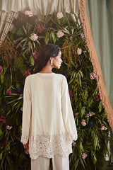 IVORY EMBROIDERED KURTA SET