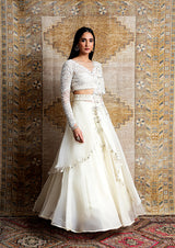 IVORY TONAL EMBROIDERED LEHENGA SET