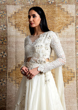IVORY TONAL EMBROIDERED LEHENGA SET