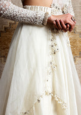 IVORY TONAL EMBROIDERED LEHENGA SET