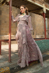 KHUSHNAZ ASHDIN TURNER IN NOMADIC PRINTED CLASSIC SHARARA SAREE