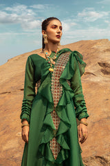 NOMADIC EMERALD GREEN EMBROIDERED JUMPSUIT