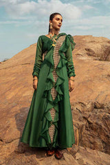 NOMADIC EMERALD GREEN EMBROIDERED JUMPSUIT