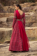 NOMADIC FUCHSIA PRINTED ANARKALI