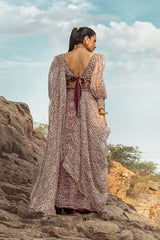 NOMADIC PRINTED CLASSIC SHARARA SAREE