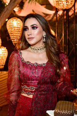 SEEMA DIWAN IN NOMADIC FUCHSIA PRINTED SHARARA SAREE