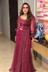 SEEMA DIWAN IN NOMADIC FUCHSIA PRINTED SHARARA SAREE