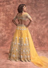 SUNSHINE YELLOW EMBROIDERED LEHENGA