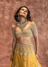 SUNSHINE YELLOW EMBROIDERED LEHENGA