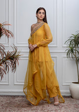 SUNSHINE YELLOW ONE SHOULDER OVERLAY