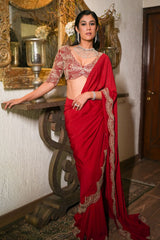 NAVNEET RANDHAWA IN RUBINA SAREE SET