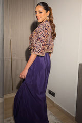 Mehar Velvet Bolero Jacket Set