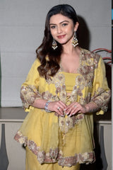 Amber Layered Sharara Set