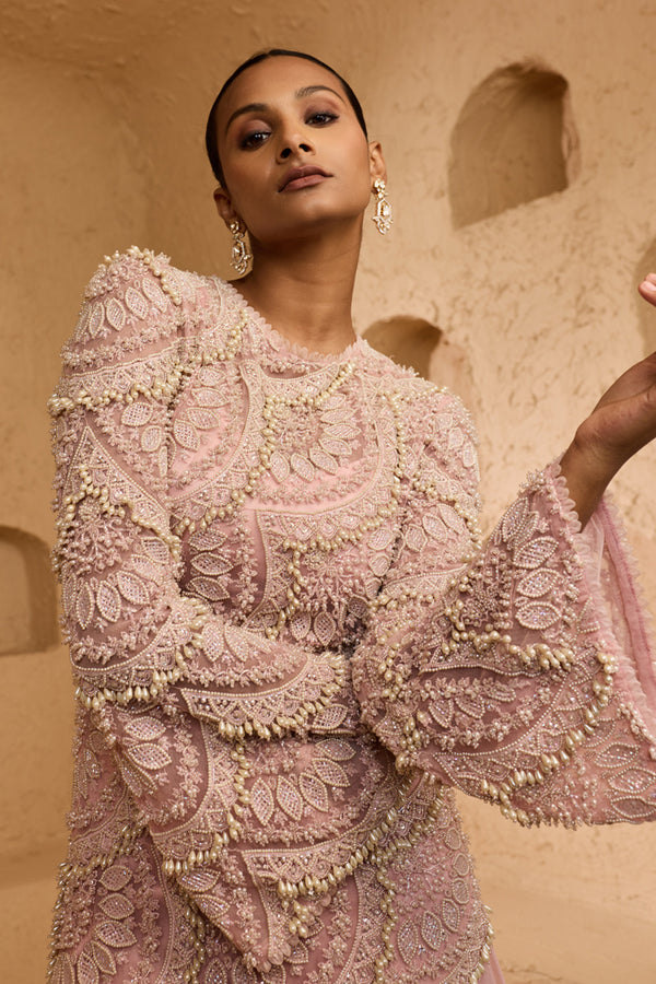 Net Alina Asymmetric Kurta Set