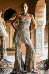 Mocha Sharara Set