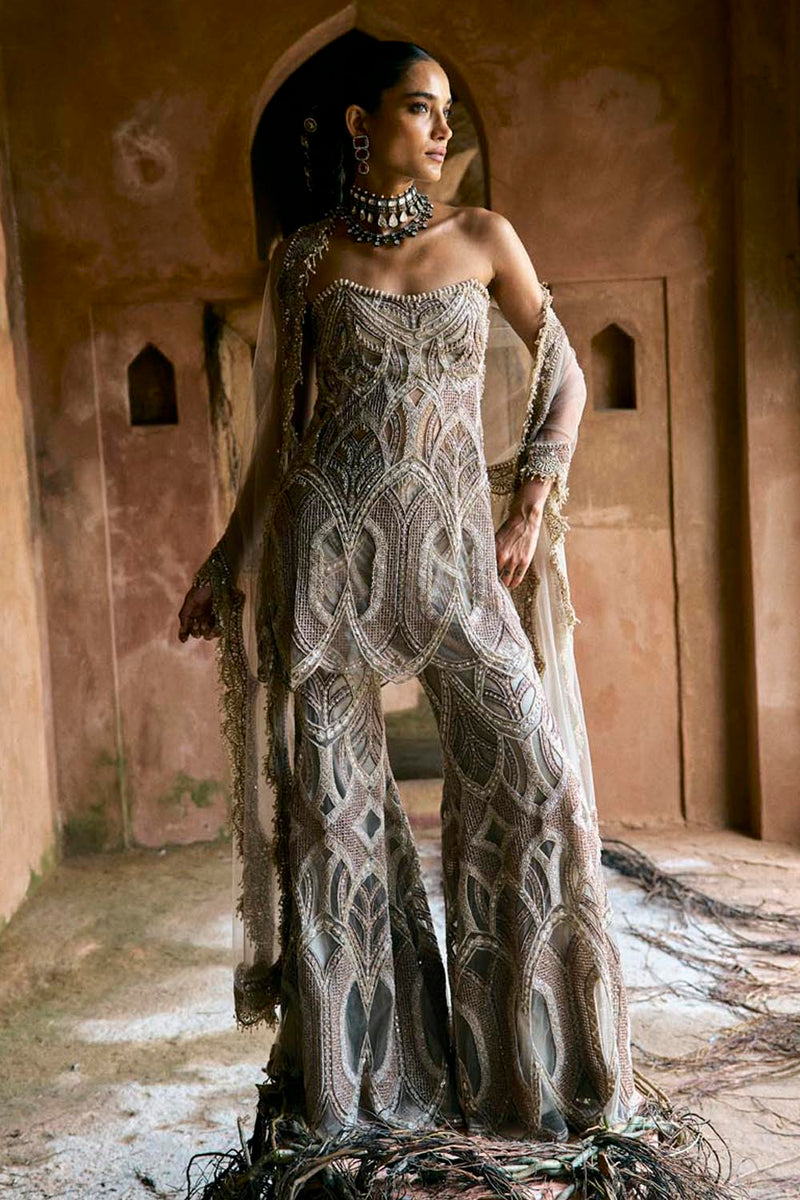 Mocha Sharara Set