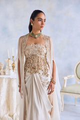 SHARNAMLI MEHRA IN OUR YARA CAPE SKIRT SET