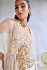SHARNAMLI MEHRA IN OUR YARA CAPE SKIRT SET
