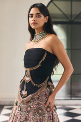 Noor Black Lehenga Set