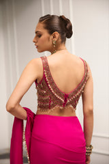 Gulabi Saree Set