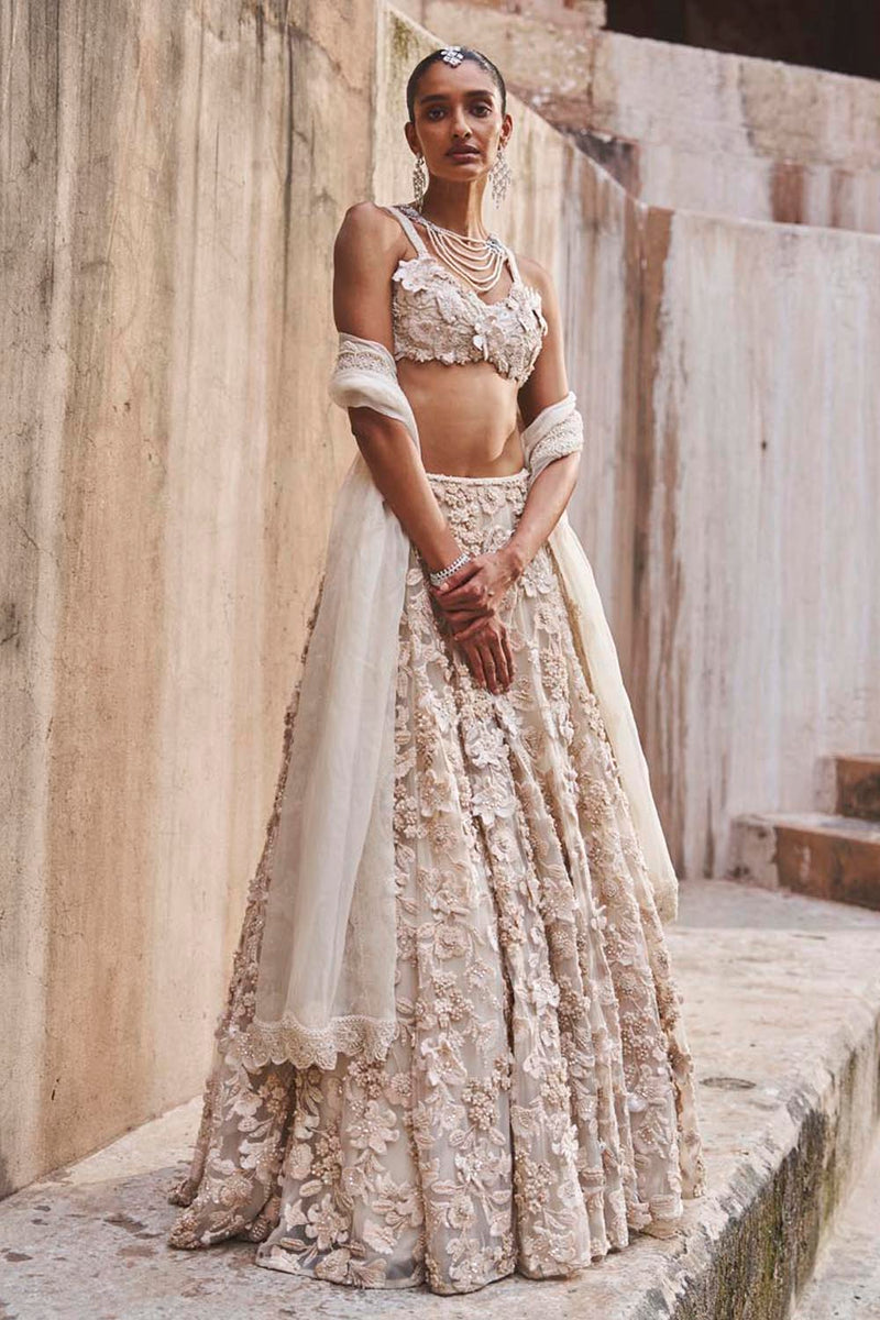 Ivory Bloom Lehenga Set