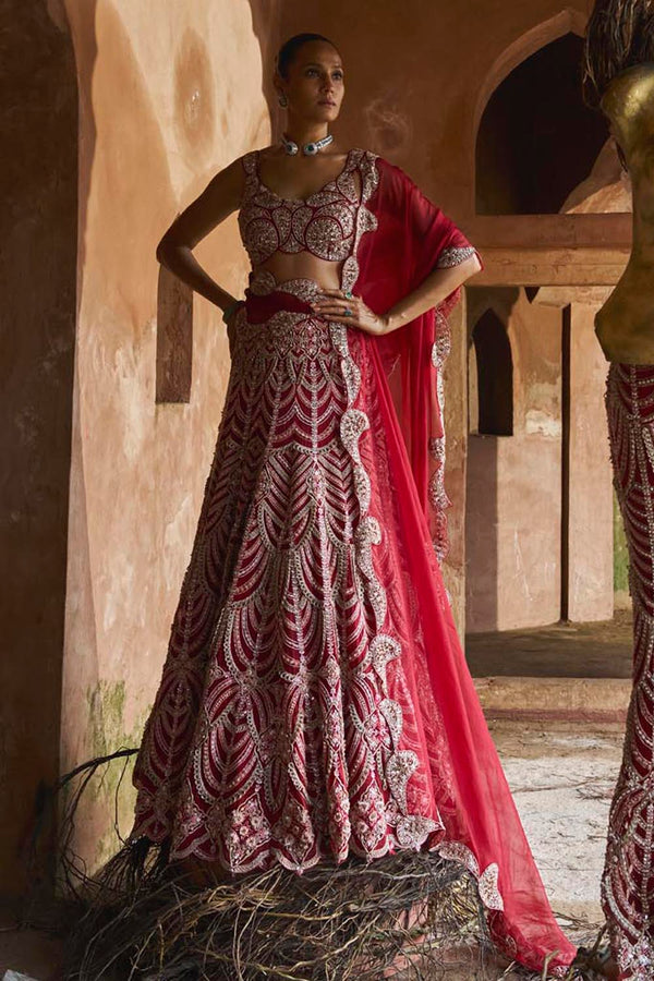 Crimson Royale Lehenga Set